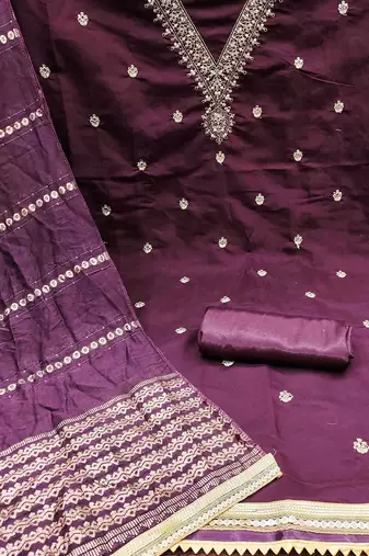 Embroidered Unstitched Dress Material