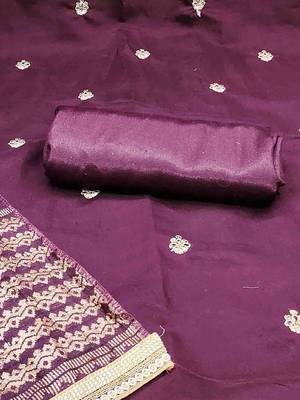 embroidered unstitched dress material 4