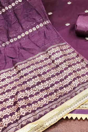 Embroidered Unstitched Dress Material