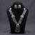 Sophisticated drop silver color oxidised necklace set tailored for women jewelry