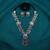 Sophisticated drop silver color oxidised necklace set tailored for women jewelry