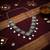 Rustic charm silver color oxidised short necklace designed for casual festivals