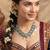 Rustic charm silver color oxidised short necklace designed for casual festivals