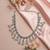 Spiritual lotus design silver color oxidised necklace created for divine occasions