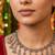 Spiritual lotus design silver color oxidised necklace created for divine occasions