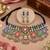 Eye catching multi color mirror work oxidised necklace set for grand festivities