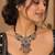 Vibrant festive multi color oxidised necklace set tailored for sangeet night parties