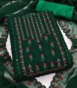 floral embroidered unstitched dress material