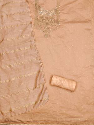 ethnic motifs woven design sequinned jacquard modal unstitched dress material 3