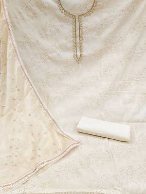 embroidered unstitched dress material 3