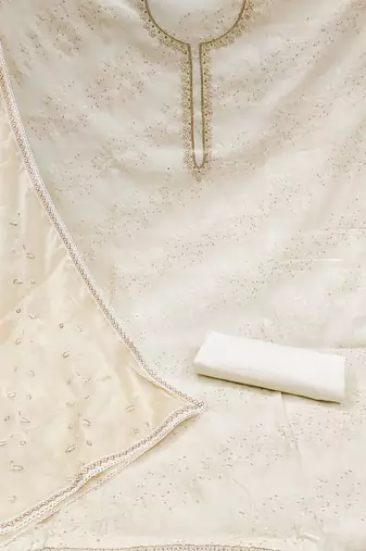 embroidered unstitched dress material