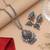 Sparkling multi color mirror work oxidised necklace ideal for boho fashion styling