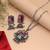 Dazzling festive multi color mirror work oxidised necklace for sangeet partywear