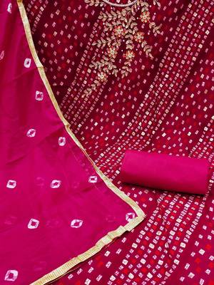 embroidered beads & stoned unstitched dress material 3