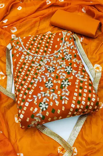 embroidered unstitched dress material