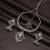 Stylish two tone color dual tone oxidised necklace set for cultural partywear