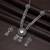 Classic antique silver color oxidised necklace set designed for contemporary ethnic wear