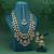Pristine pearl white color kundan necklace set crafted for traditional wedding wear