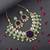Royal imperial purple color kundan necklace set styled for special evening functions