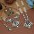 Refreshing pista green color long and choker kundan necklace set for functions