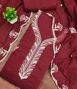 women cotton blend embellished dress material