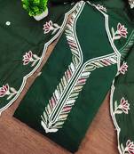 women cotton blend embellished dress material