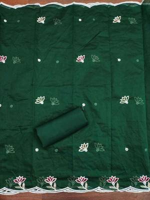 women cotton blend embellished dress material 4