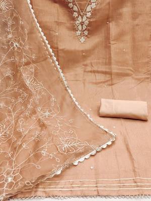 floral embroidered unstitched dress material 3