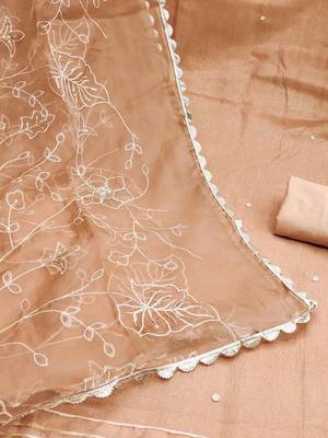 floral embroidered unstitched dress material 5