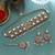 Delicate light green & light pink color turkish kundan necklace set for celebrations