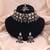 Teal rama green & maroon color turkish kundan necklace set for receptions