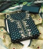 polka dots woven design zari unstitched dress material