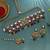 Vibrant festival multi color turkish kundan necklace set styled for sangeet parties
