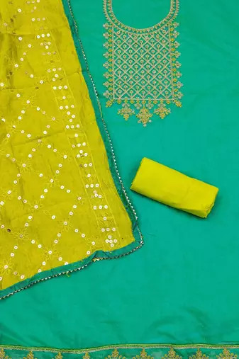 Ethnic Motifs Embroidered Unstitched Dress Material