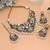 Pure crystal white color turkish kundan necklace set for formal evening outfits