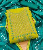 Ethnic Motifs Embroidered Unstitched Dress Material