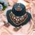Radiant sheen gold color turkish kundan necklace set suitable for wedding outfits