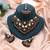 Classic maroon & green color turkish kundan necklace set created for festivities