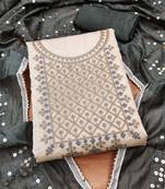 ethnic motifs embroidered unstitched dress material