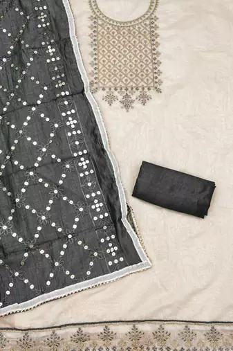 Ethnic Motifs Embroidered Unstitched Dress Material