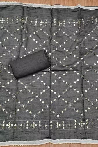 Ethnic Motifs Embroidered Unstitched Dress Material