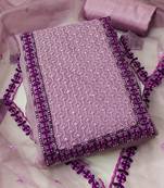 embroidered organza unstitched dress material