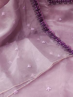 embroidered organza unstitched dress material 5