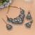 Charming light pink & rama green color turkish kundan necklace set for functions