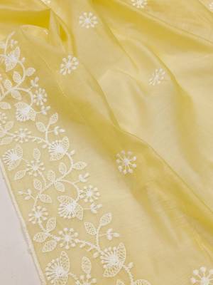 embroidered art silk unstitched dress material 5