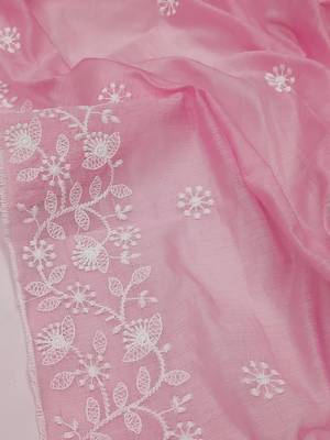 embroidered art silk unstitched dress material 5