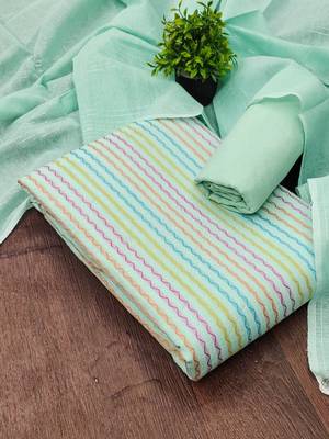 printed cotton unstitched dress material 3