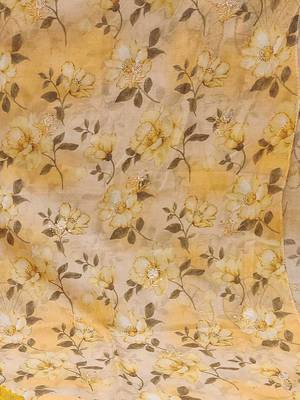 Floral Embroidered Sequinned Pure Cotton Unstitched Dress Material 4