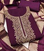 embroidered unstitched dress material