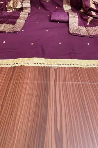 embroidered unstitched dress material